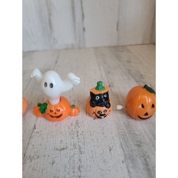 Vintage pumpkin ghost unique variety figure Halloween decor set - Picture 4 of 7